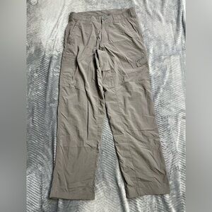 Mens Exofficio 100% Nylon Gray Cargo Hiking Pants 30x30